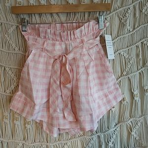 For Love & Lemons Lotti Gingham Shorts